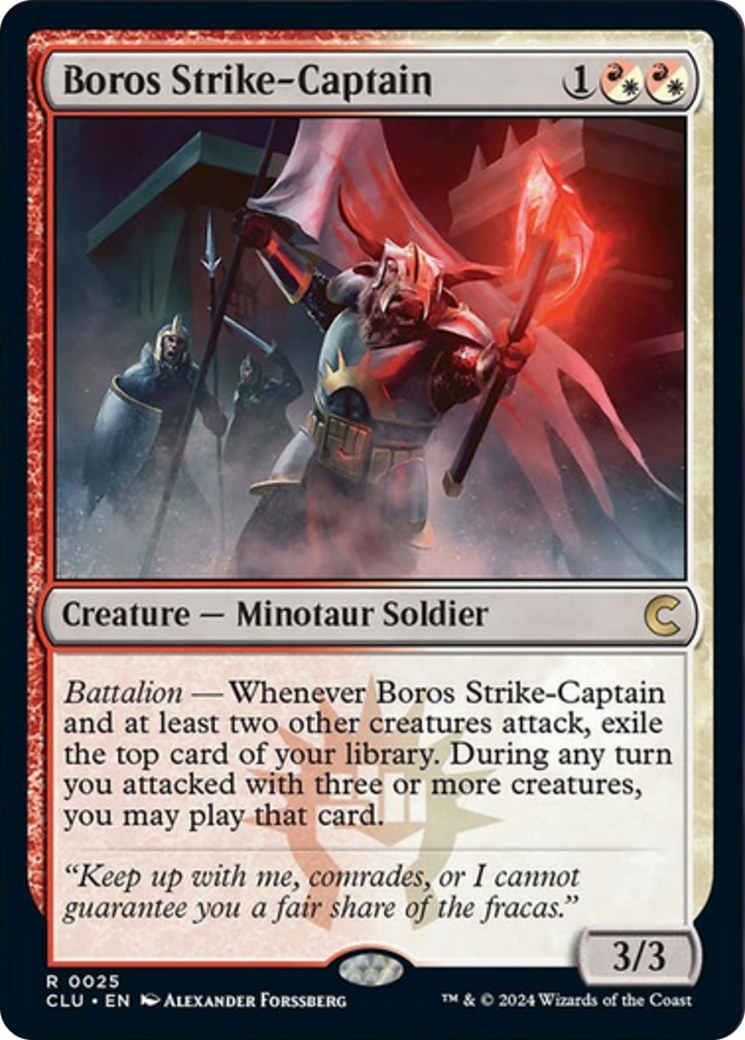 Boros Strike-Captain [Ravnica: Clue Edition] | Local Legends
