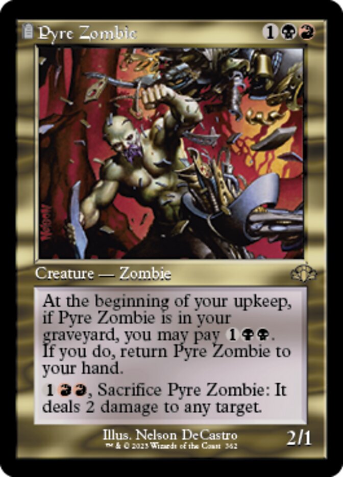 Pyre Zombie (Retro) [Dominaria Remastered] | Local Legends