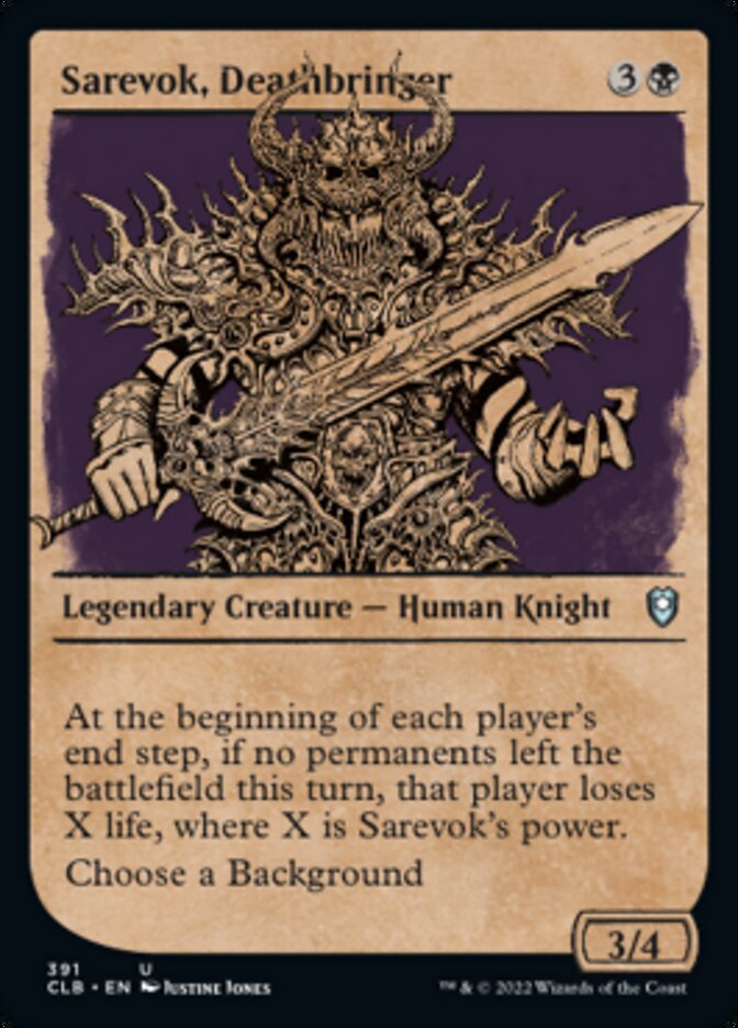 Sarevok, Deathbringer (Showcase) [Commander Legends: Battle for Baldur's Gate] | Golgari Games