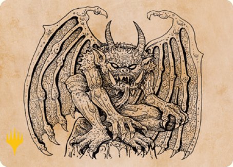 Cloister Gargoyle (Showcase) Art Card (Gold-Stamped Signature) [Dungeons & Dragons: Adventures in the Forgotten Realms Art Series] | Local Legends