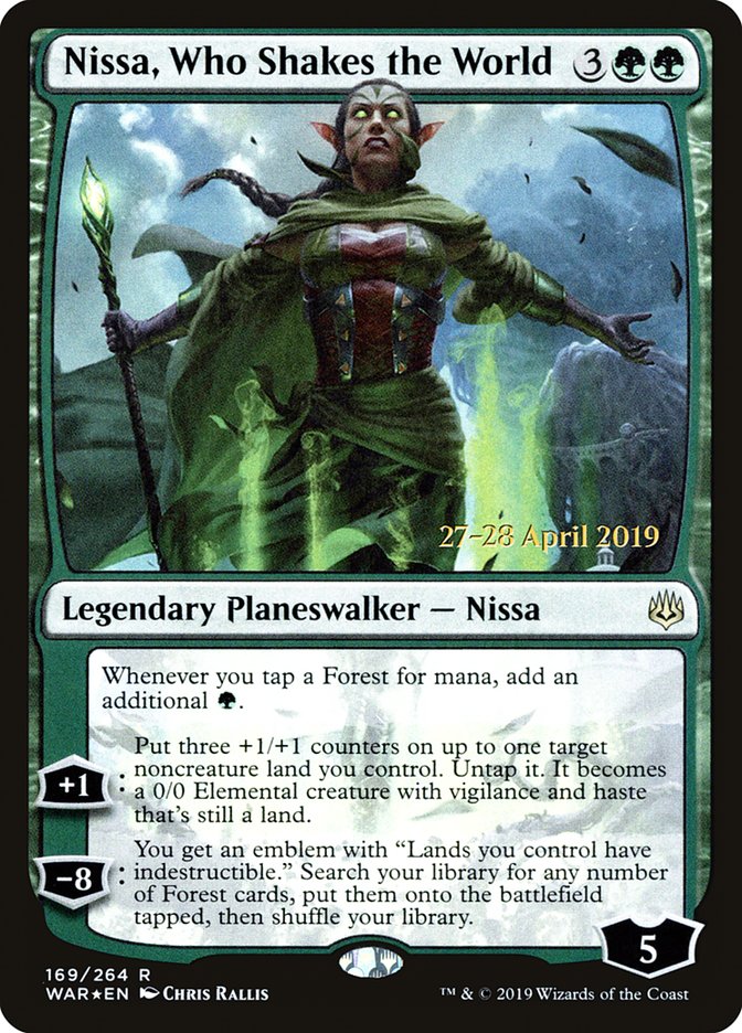 Nissa, Who Shakes the World [War of the Spark Prerelease Promos] | Golgari Games