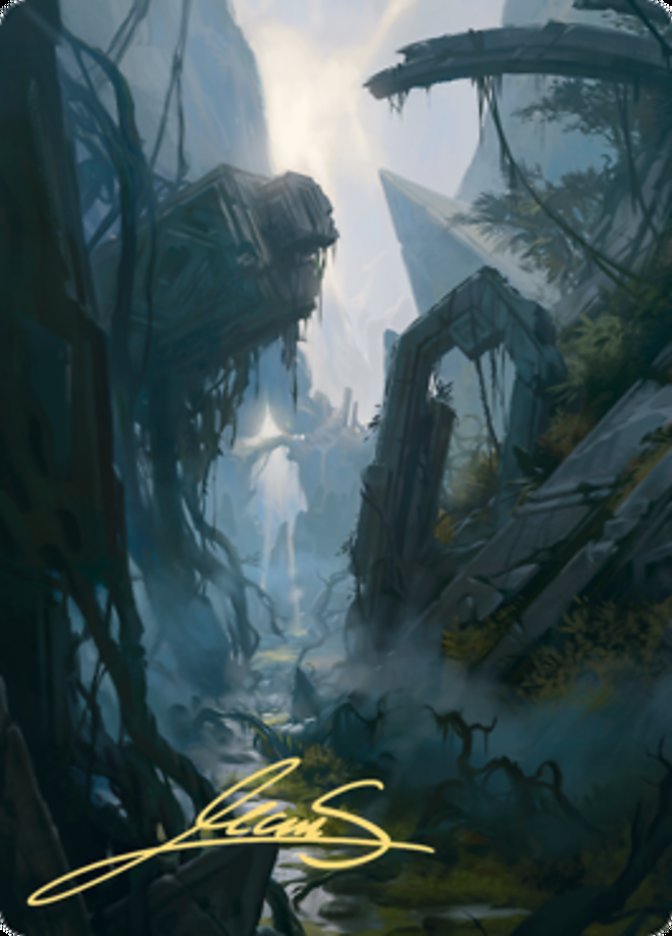 Swamp 2 Art Card (Gold-Stamped Signature) [Zendikar Rising Art Series] | Golgari Games