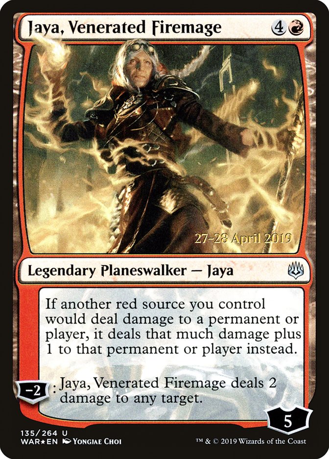 Jaya, Venerated Firemage [War of the Spark Prerelease Promos] | Golgari Games