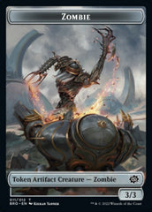 Powerstone // Zombie Double-Sided Token [The Brothers' War Tokens] | Golgari Games