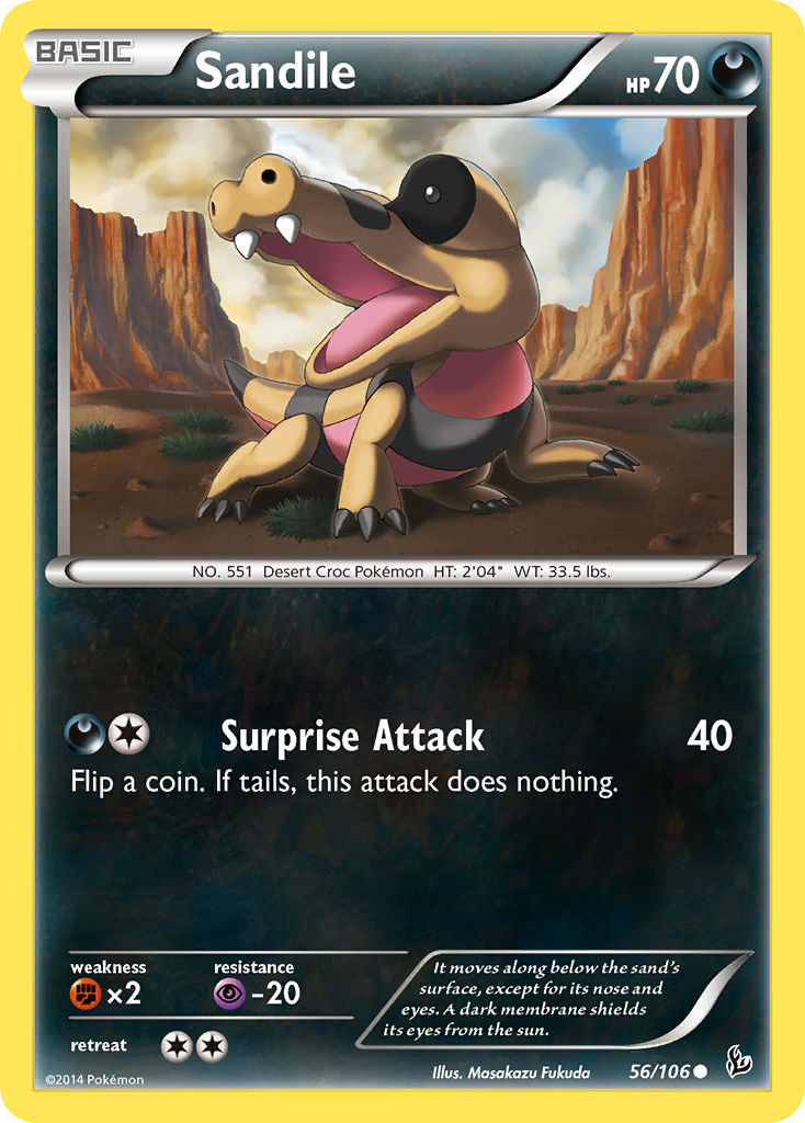 Sandile (56/106) [XY: Flashfire] | Golgari Games