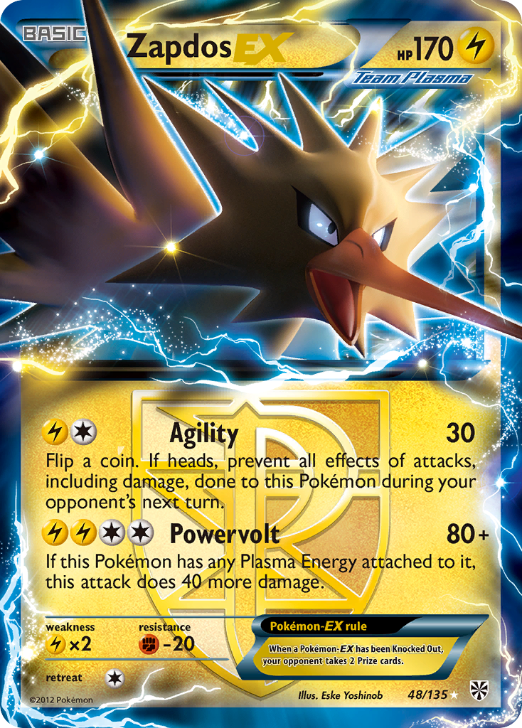 Zapdos EX (48/135) [Black & White: Plasma Storm] | Golgari Games