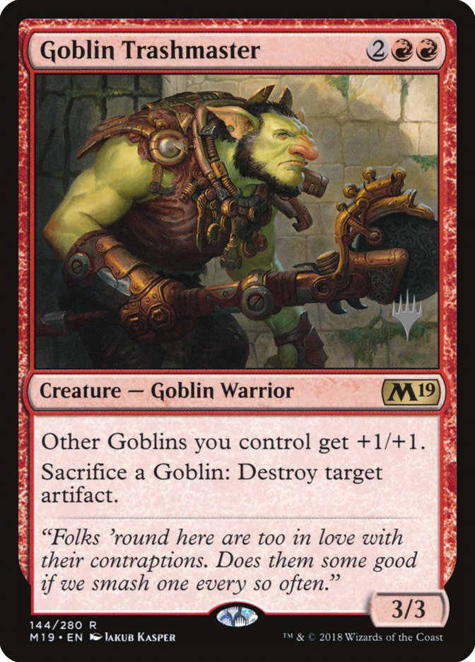 Goblin Trashmaster (Promo Pack) [Core Set 2019 Promos] | Golgari Games