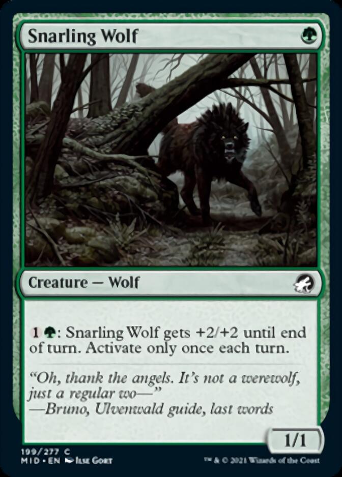 Snarling Wolf [Innistrad: Midnight Hunt] | Golgari Games