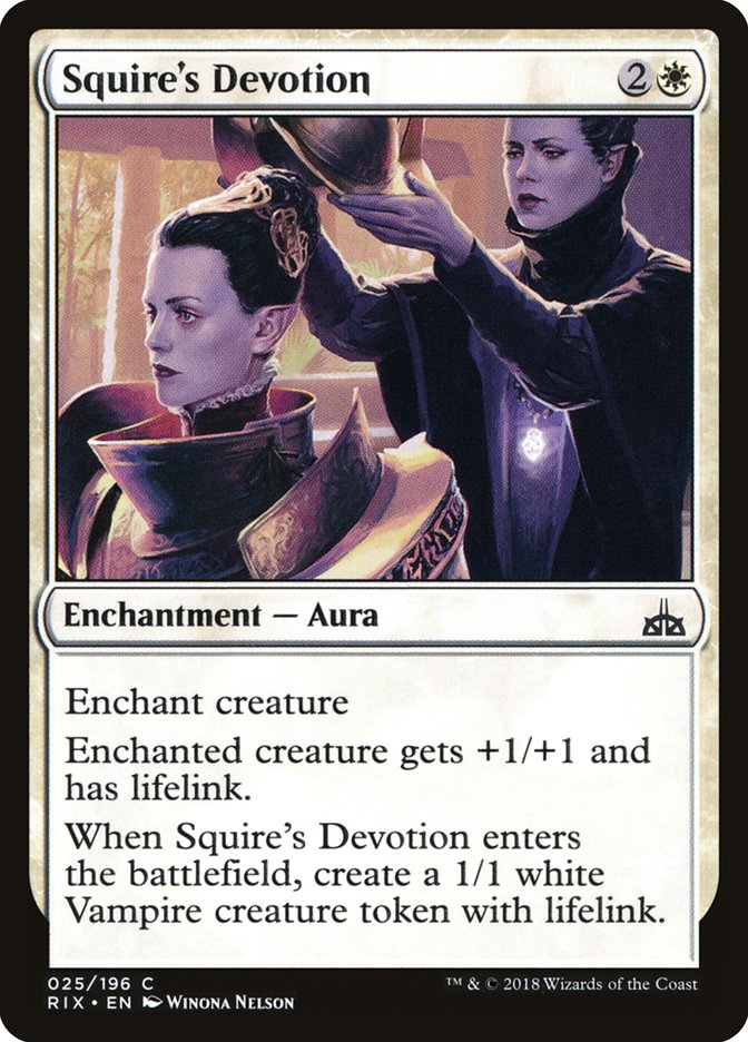 Squire's Devotion [Rivals of Ixalan] | Golgari Games