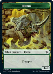 Rhino // Wolf Double-sided Token [Innistrad: Midnight Hunt Commander] | Golgari Games