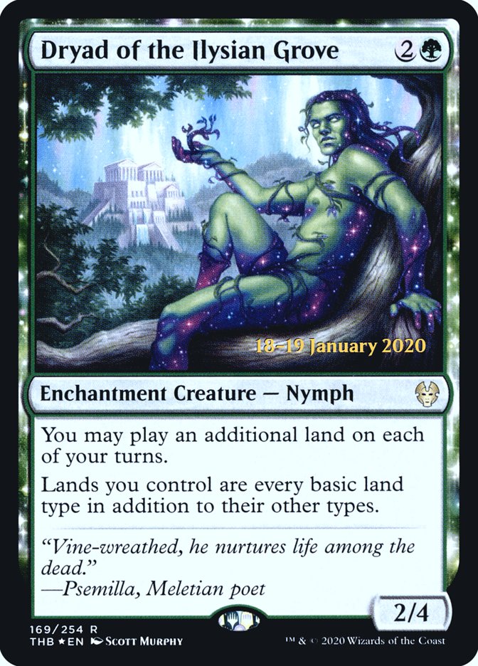 Dryad of the Ilysian Grove [Theros Beyond Death Prerelease Promos] | Golgari Games