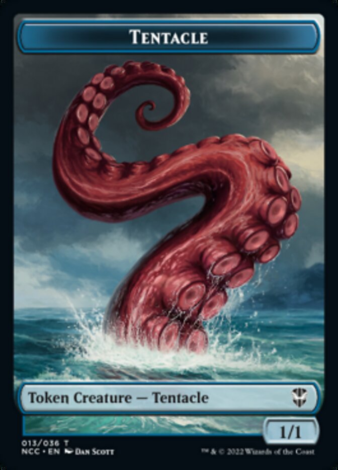 Tentacle // Champion of Wits Double-sided Token [Streets of New Capenna Commander Tokens] | Golgari Games