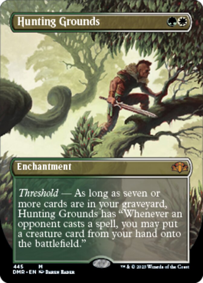 Hunting Grounds (Borderless Alternate Art) [Dominaria Remastered] | Local Legends