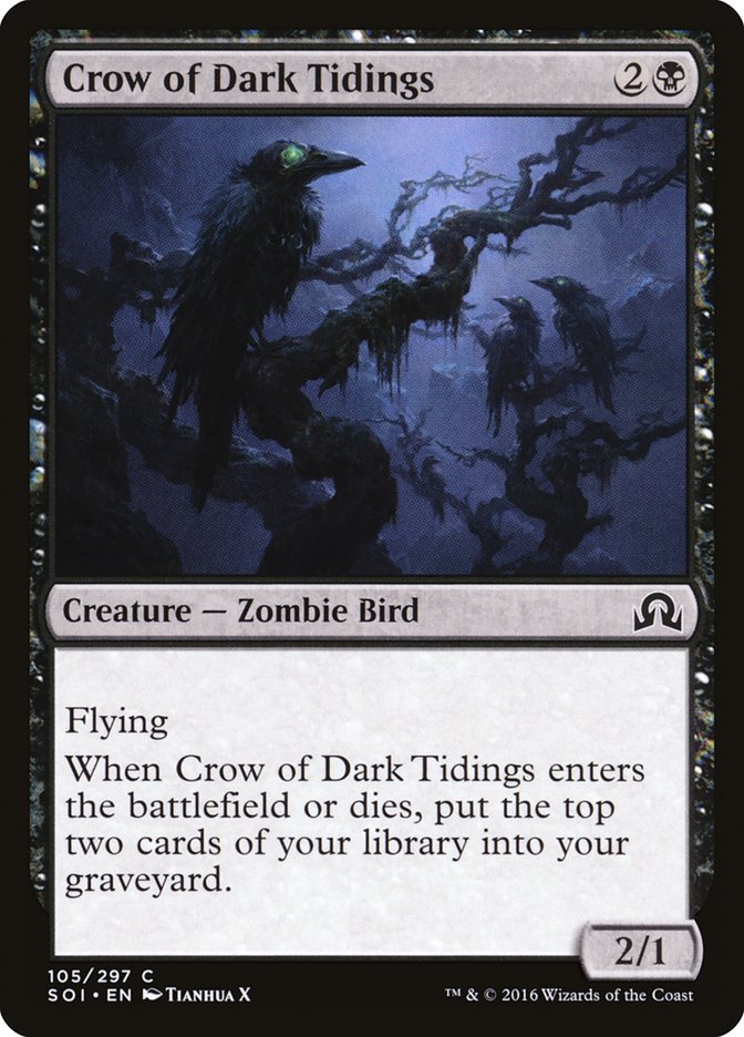 Crow of Dark Tidings [Shadows over Innistrad] | Golgari Games