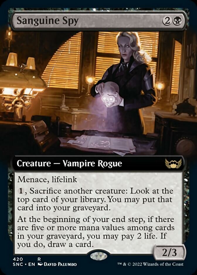 Sanguine Spy (Extended Art) [Streets of New Capenna] | Golgari Games