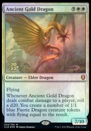 Ancient Gold Dragon [Commander Legends: Battle for Baldur's Gate Prerelease Promos] | Golgari Games