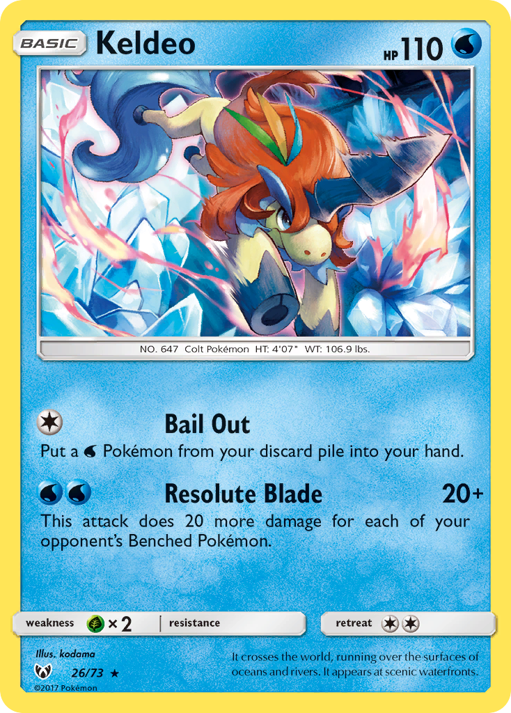 Keldeo (26/73) [Sun & Moon: Shining Legends] | Golgari Games