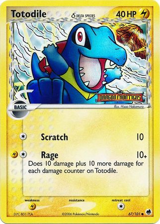 Totodile (67/101) (Delta Species) (Stamped) [EX: Dragon Frontiers] | Golgari Games