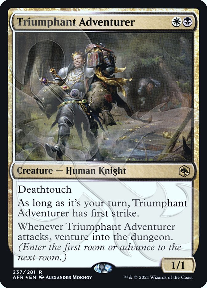 Triumphant Adventurer (Ampersand Promo) [Dungeons & Dragons: Adventures in the Forgotten Realms Promos] | Golgari Games