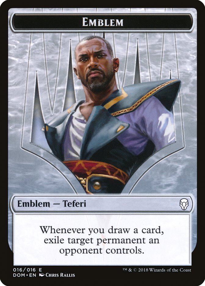 Teferi, Hero of Dominaria Emblem [Dominaria Tokens] | Golgari Games