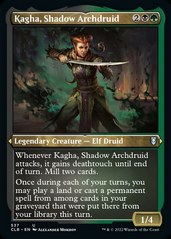 Kagha, Shadow Archdruid (Foil Etched) [Commander Legends: Battle for Baldur's Gate] | Local Legends