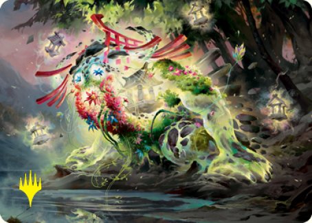 Go-Shintai of Life's Origin Art Card (Gold-Stamped Signature) [Kamigawa: Neon Dynasty Art Series] | Golgari Games