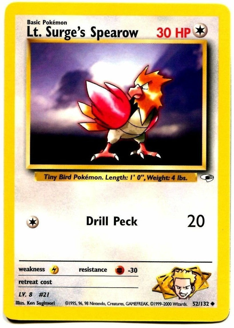 Lt. Surge's Spearow (52/132) [Gym Heroes Unlimited] | Local Legends