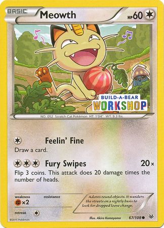 Meowth (67/108) (Build A Bear Workshop Exclusive) [XY: Roaring Skies] | Golgari Games