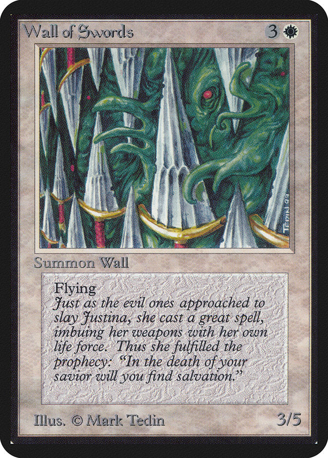 Wall of Swords [Alpha Edition] | Golgari Games