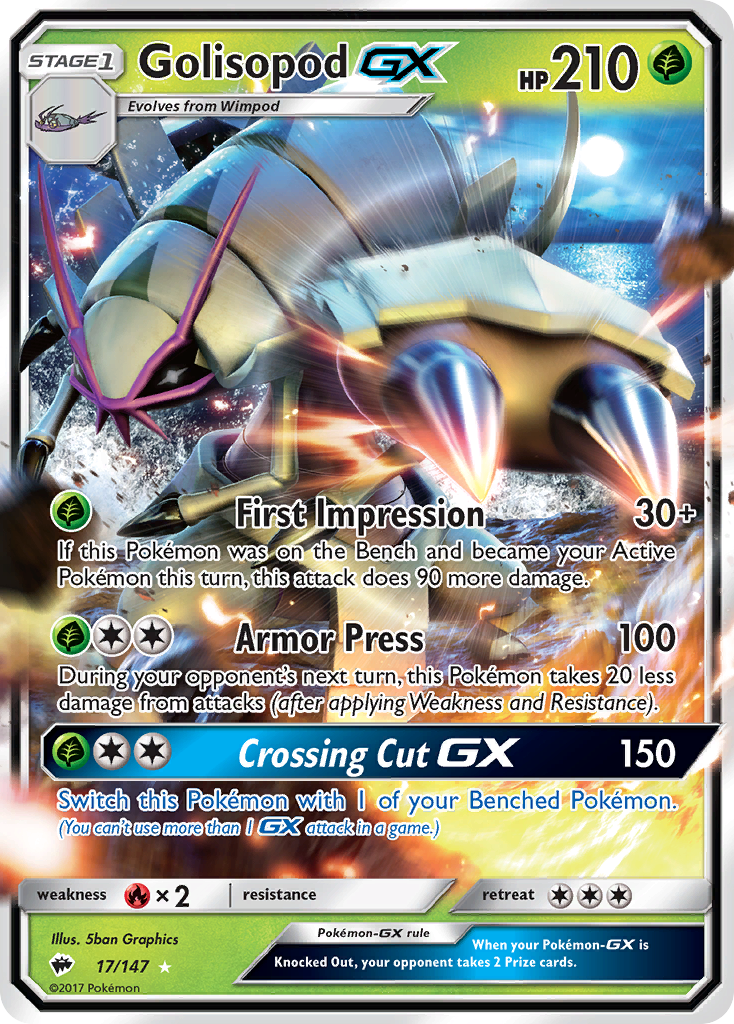 Golisopod GX (17/147) [Sun & Moon: Burning Shadows] | Golgari Games