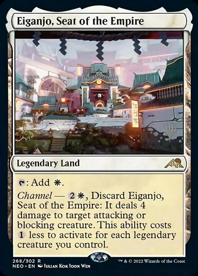 Eiganjo, Seat of the Empire (Promo Pack) [Kamigawa: Neon Dynasty Promos] | Golgari Games