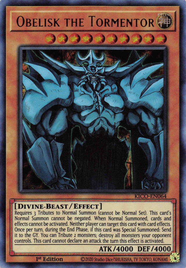 Obelisk the Tormentor (Ultra Pharaoh's Rare) [KICO-EN064] Ultra Pharaoh’s Rare | Golgari Games