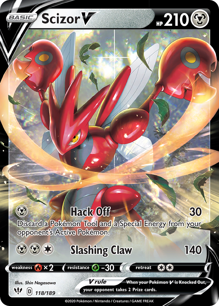 Scizor V (118/189) [Sword & Shield: Darkness Ablaze] | Golgari Games