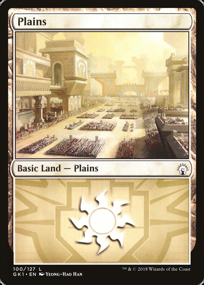 Plains (100) [Guilds of Ravnica Guild Kit] | Golgari Games