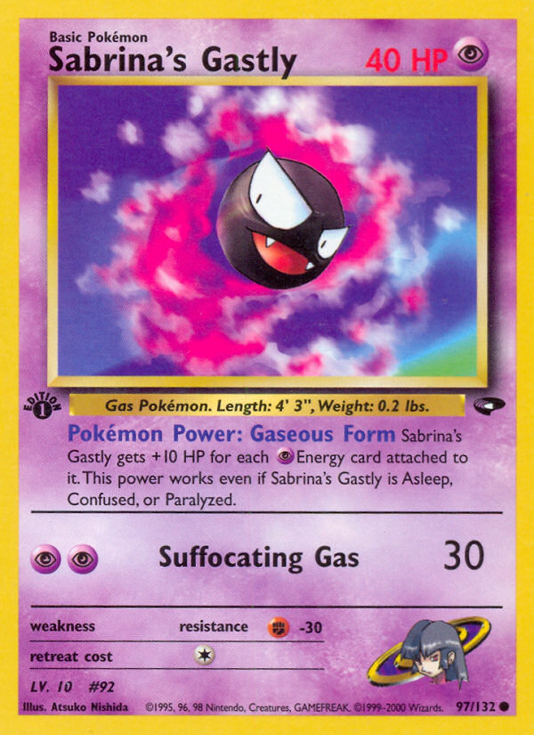 Sabrina's Gastly (97/132) [Gym Challenge 1st Edition] | Golgari Games