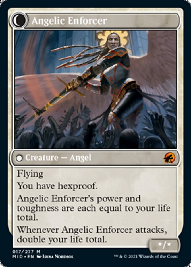 Enduring Angel // Angelic Enforcer [Innistrad: Midnight Hunt] | Golgari Games