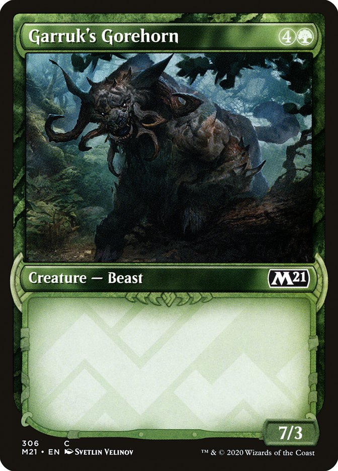 Garruk's Gorehorn (Showcase) [Core Set 2021] | Golgari Games