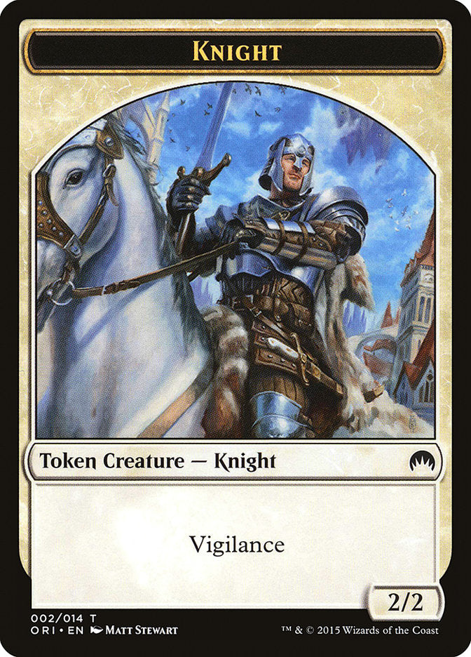 Knight Token [Magic Origins Tokens] | Golgari Games