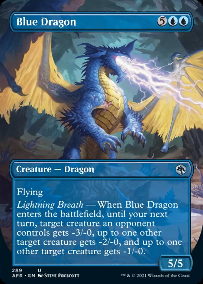 Blue Dragon (Borderless Alternate Art) [Dungeons & Dragons: Adventures in the Forgotten Realms] | Golgari Games