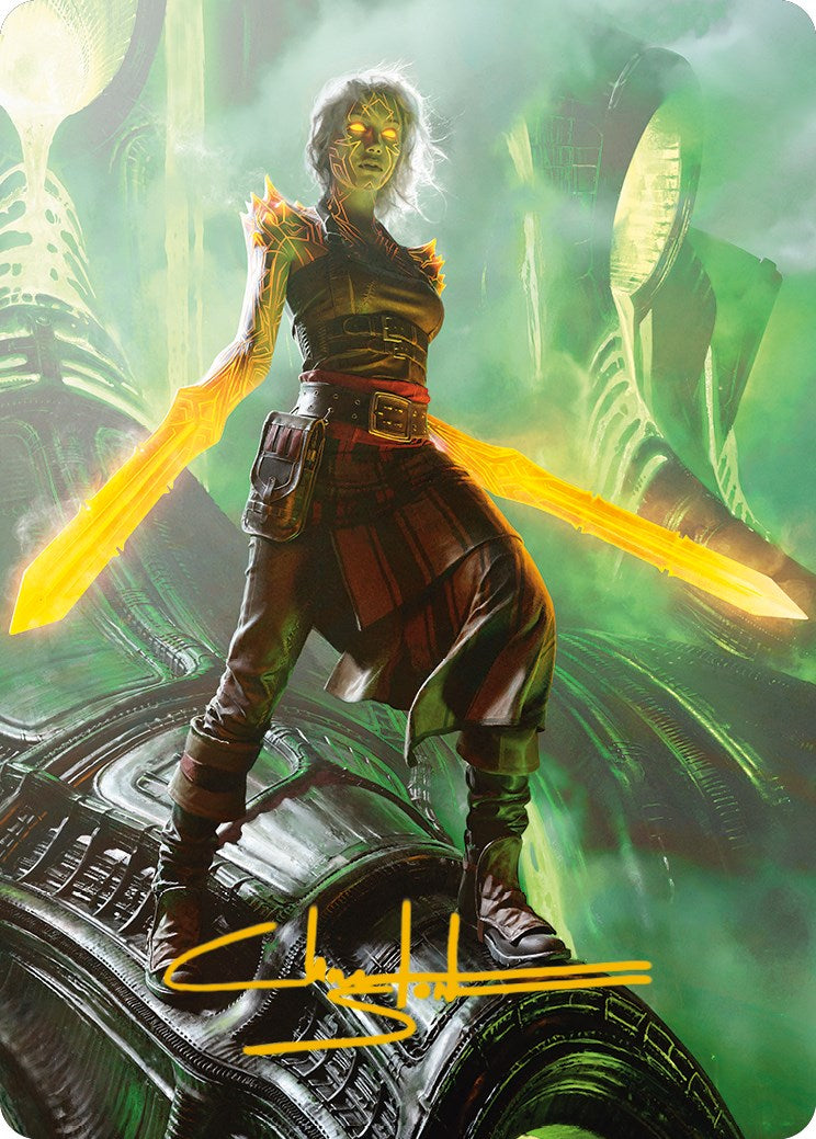 Nahiri, the Unforgiving Art Card (Gold-Stamped Signature) [Phyrexia: All Will Be One Art Series] | Local Legends