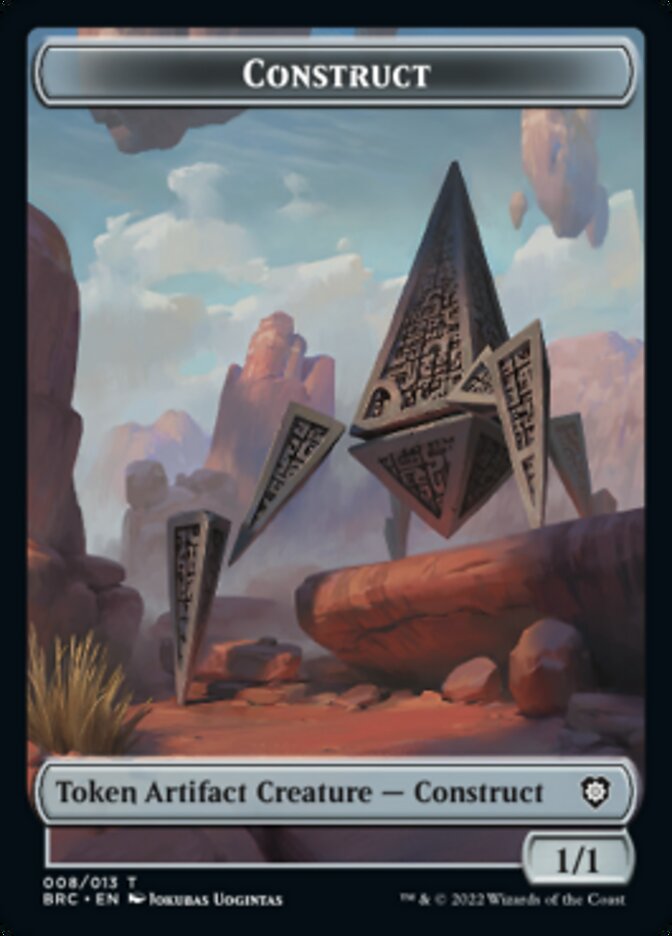 Construct (008) // Phyrexian Myr Double-Sided Token [The Brothers' War Commander Tokens] | Golgari Games