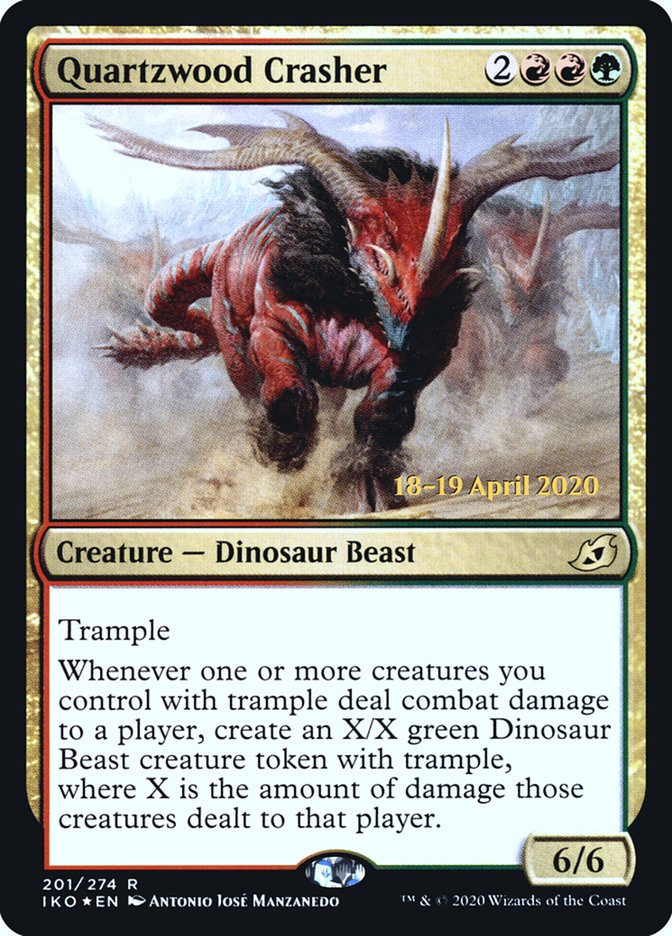 Quartzwood Crasher [Ikoria: Lair of Behemoths Prerelease Promos] | Golgari Games