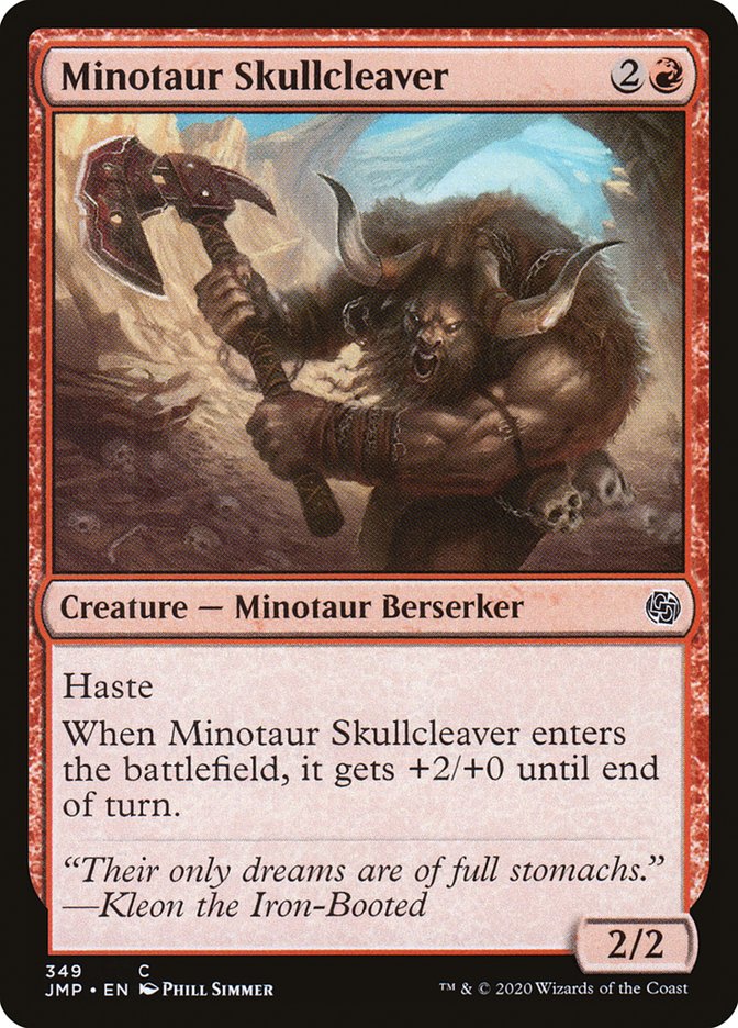 Minotaur Skullcleaver [Jumpstart] | Golgari Games