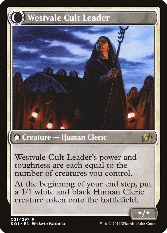 Hanweir Militia Captain // Westvale Cult Leader [Shadows over Innistrad] | Golgari Games