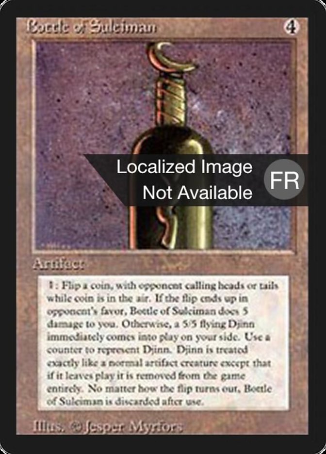 Bottle of Suleiman [Foreign Black Border] | Golgari Games