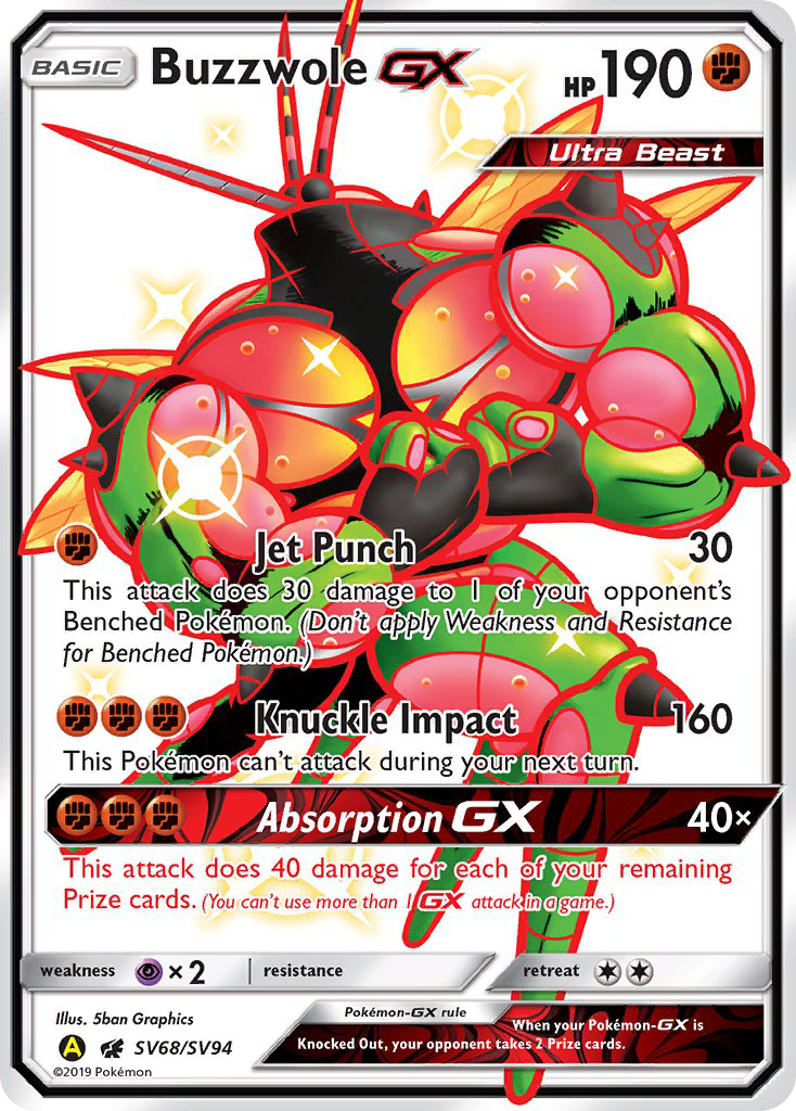 Buzzwole GX (SV68/SV94) [Sun & Moon: Hidden Fates - Shiny Vault] | Golgari Games