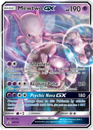 Mewtwo GX (SM196) (Jumbo Card) [Sun & Moon: Black Star Promos] | Golgari Games