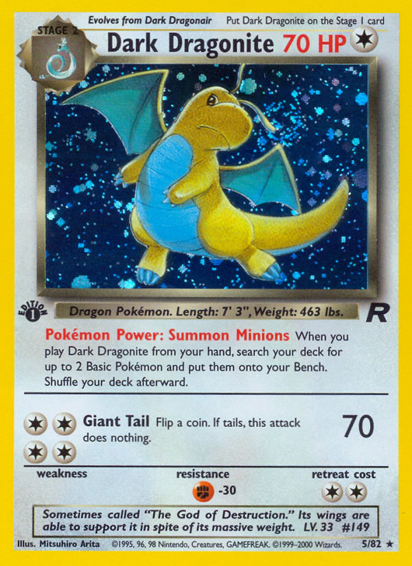 Dark Dragonite (5/82) [Team Rocket 1st Edition] | Golgari Games