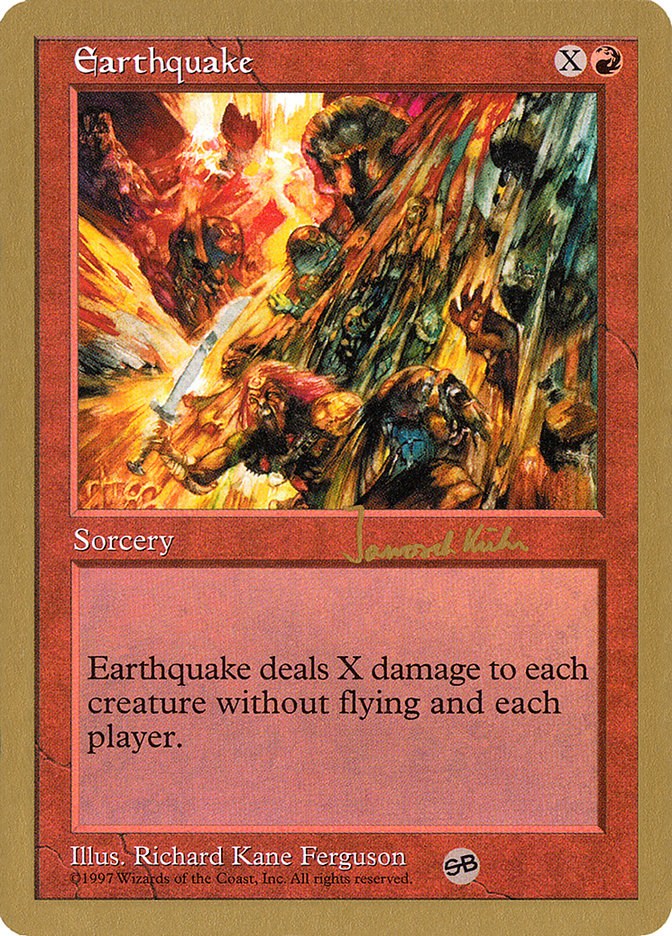 Earthquake (Janosch Kuhn) (SB) [World Championship Decks 1997] | Golgari Games