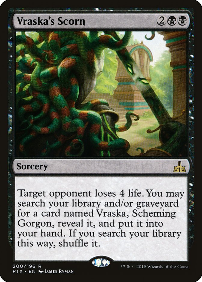 Vraska's Scorn [Rivals of Ixalan] | Golgari Games